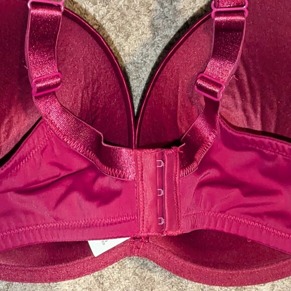 44C Avenue Body Burgundy Bra With Satin Trim from Lane Bryant Store - NWT - Picture 4 of 7